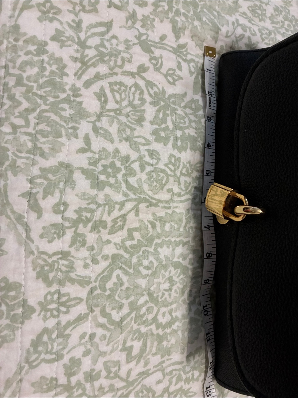 Marc Jacobs Black Pebbled Leather Satchel with Gold Padlock - Picture 8 of 11